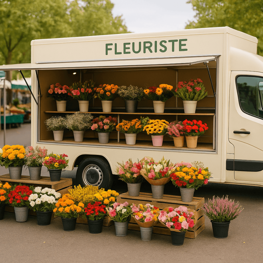 camion fleuriste ambulant