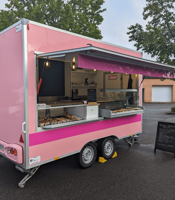 Remorque boulangerie pâtisserie - remorque magasin de marché - Etal Concept