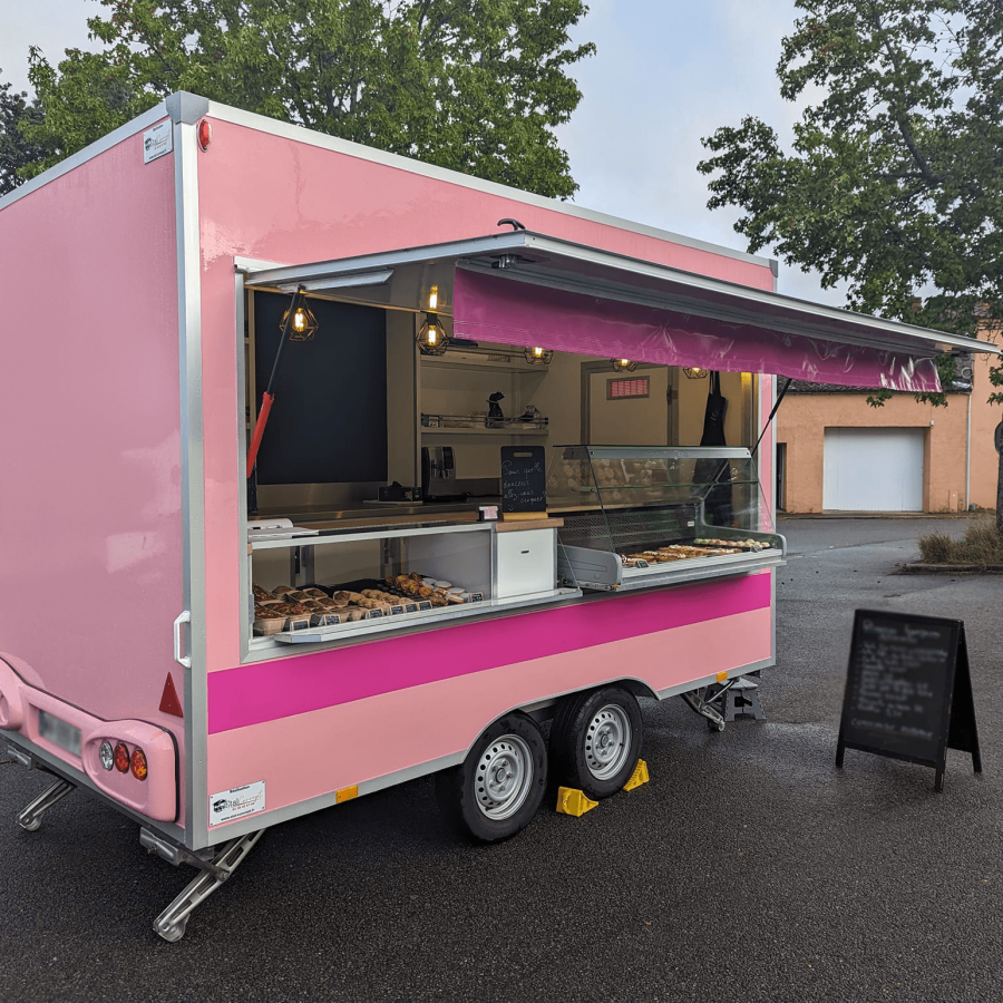 Remorque boulangerie pâtisserie - remorque magasin de marché - Etal Concept