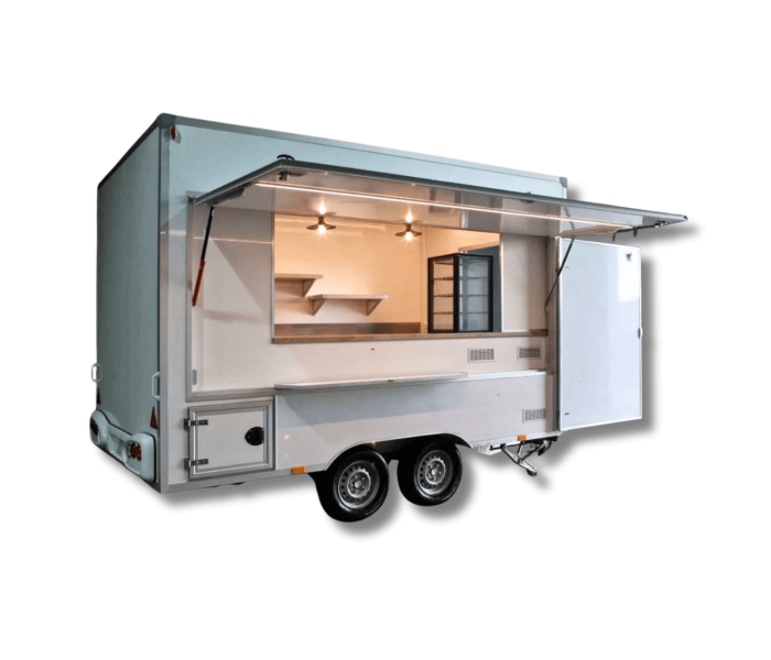Remorque de marché double essieux fabriquée par Etal Concept